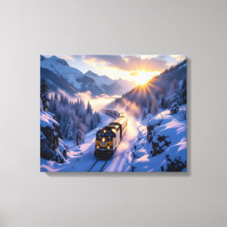The Ghost Train of Winter  Canvas Print