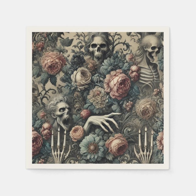 The Ghoul’s Gambit – Gothic Victorian Napkin (Front)