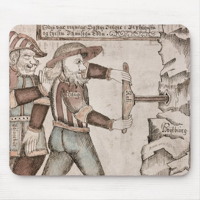 The giant Baugi, persuaded by Odin Mouse Mat (Front)