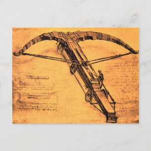THE GIANT CROSSBOW ,Antique Parchment Postcard