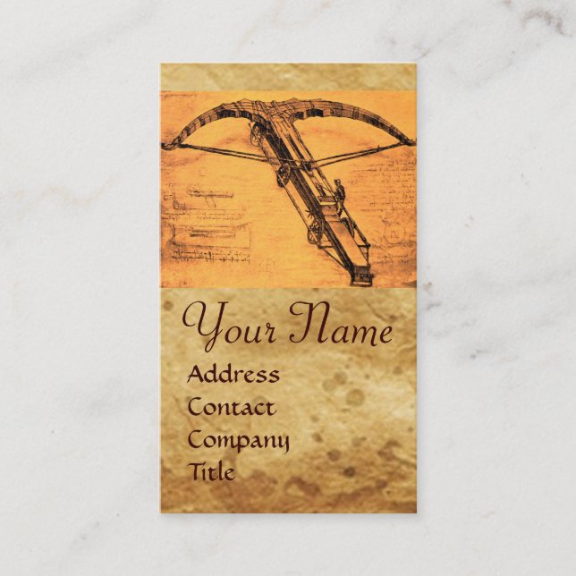 THE GIANT CROSSBOW MONOGRAM BUSINESS CARD (Front)