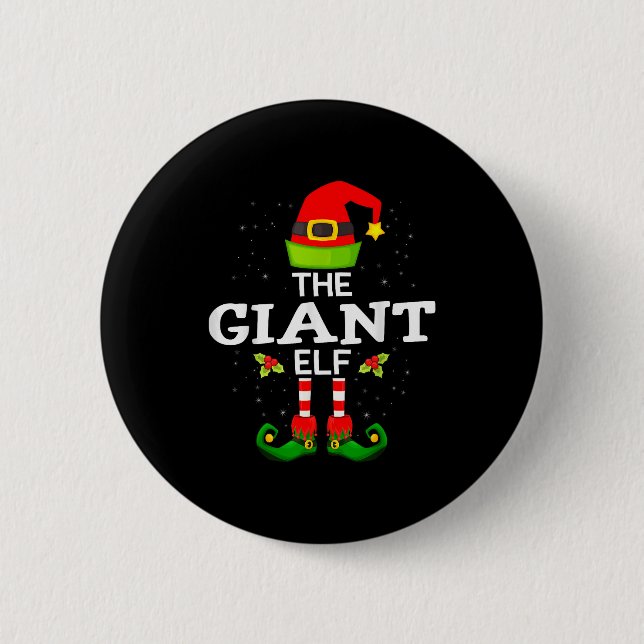 The Giant Elf Christmas Family Matching Pajama  6 Cm Round Badge (Front)