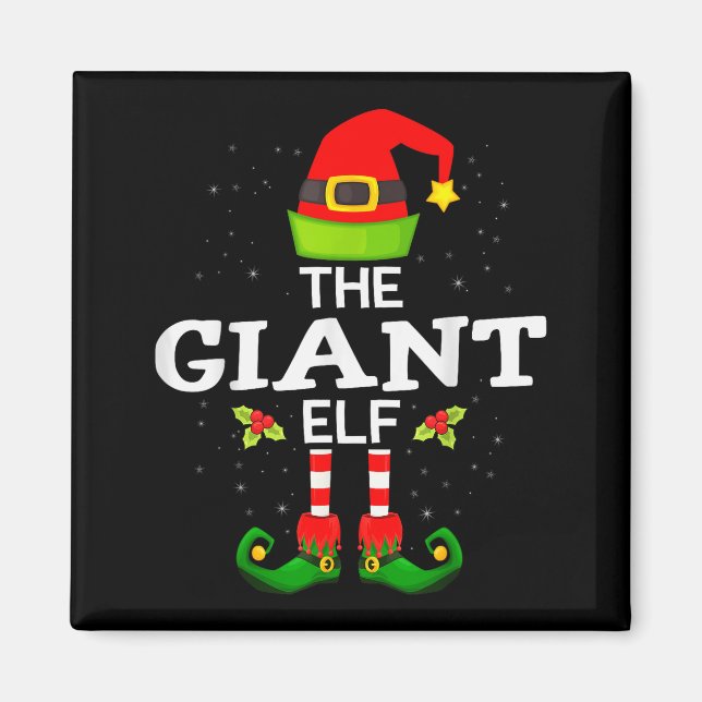 The Giant Elf Christmas Family Matching Pajama  Magnet (Front)