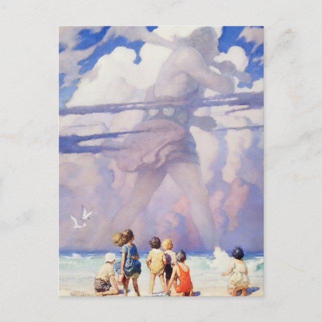 “The Giant” Fairy Art by NC Wyeth Holiday Postcard (Front)