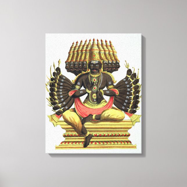 The Giant Ravana (colour litho) Canvas Print (Front)