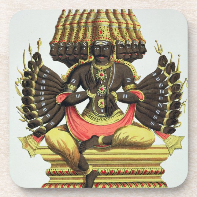 The Giant Ravana (colour litho) Coaster (Front)