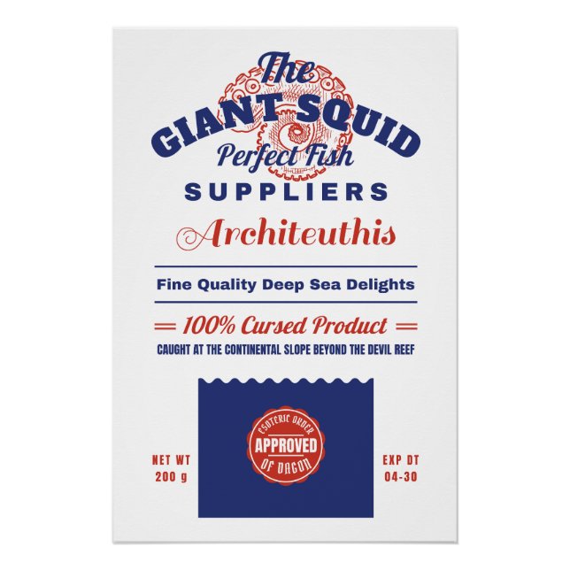 The Giant Squid Fishery Innsmouth Poster (Front)