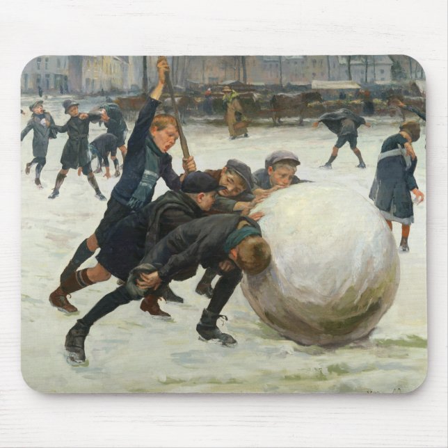 The Giantest Snowball, 1903 Mouse Mat (Front)