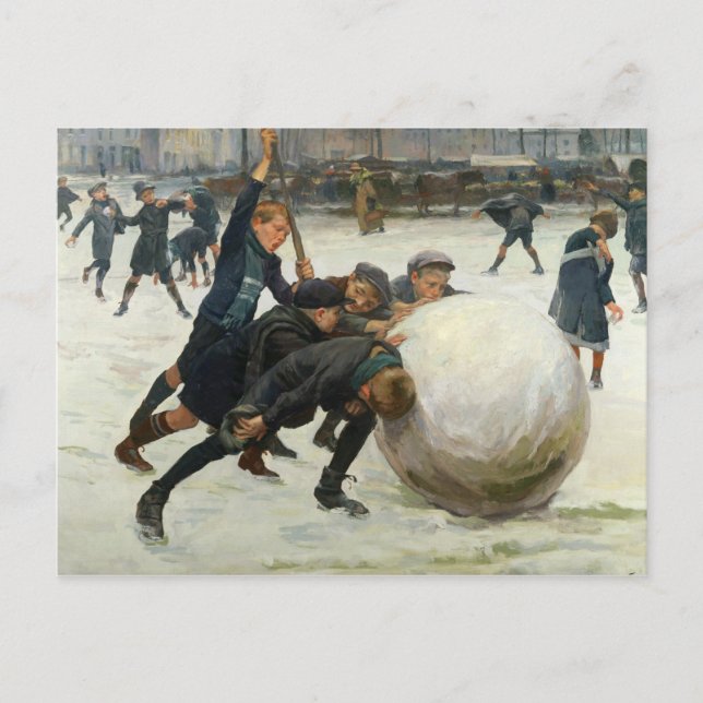 The Giantest Snowball, 1903 Postcard (Front)
