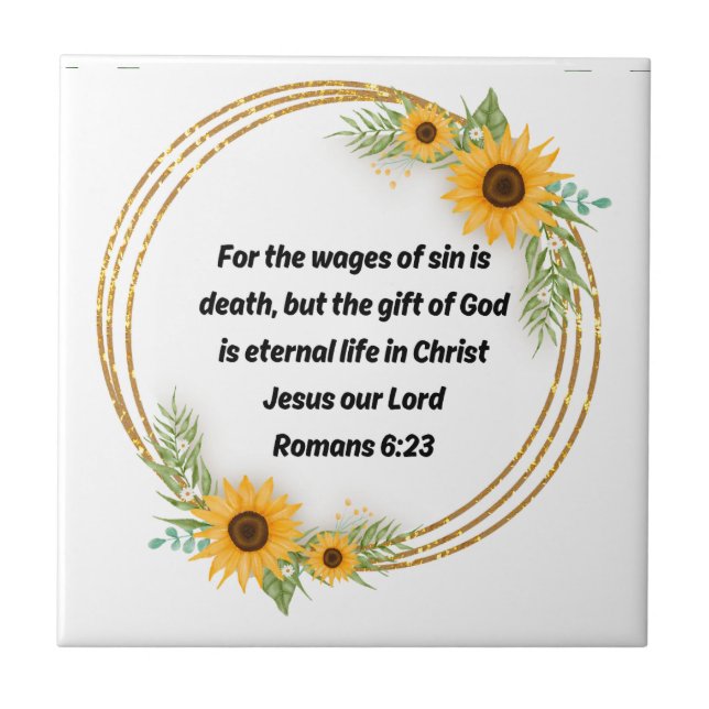 The Gift of Grace Romans 6:23 Tile (Front)