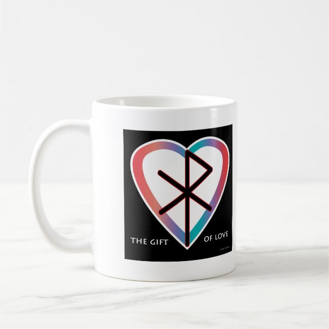 The Gift of Love Bindrune Coffee Mug (Left)
