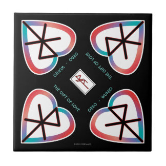 The Gift of Love Bindrune  Tile