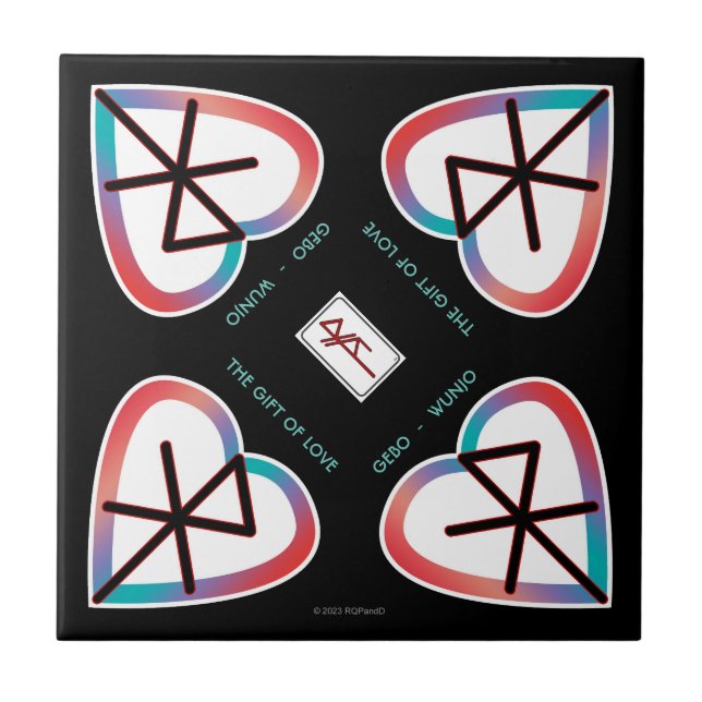 The Gift of Love Bindrune  Tile (Front)