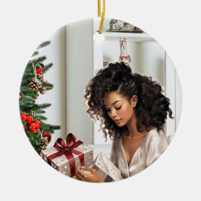 The "Gift of the Season" Ceramic Tree Decoration (Front)