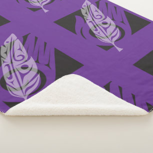 The Gift - Purple, Tiled Sherpa Blanket