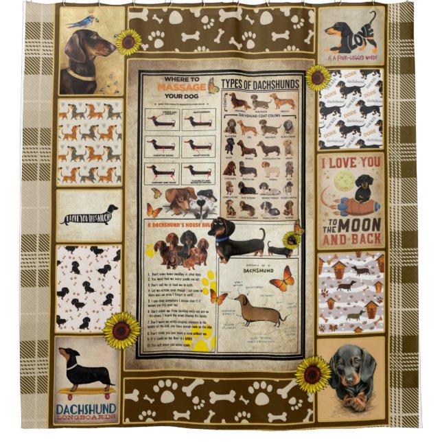 The Gifts For Dachshund Dog Lovers Shower Curtain (Front)