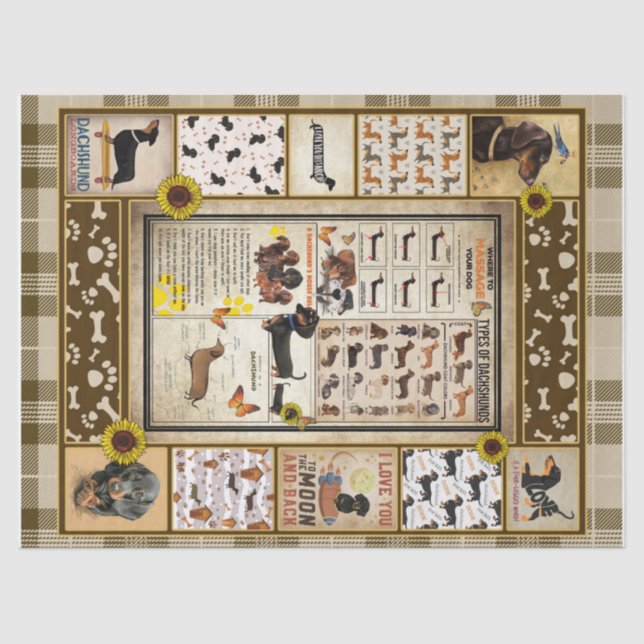 The Gifts For Dachshund Dog Lovers Tissue Paper (Front)