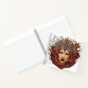 The Gilded Crown: Mythical Queen Portrait Notebook