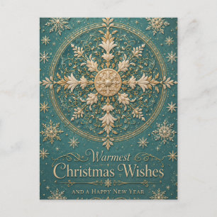 The Gilded Frost Mandala Holiday Postcard