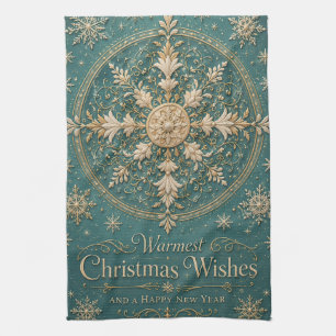 The Gilded Frost Mandala Tea Towel