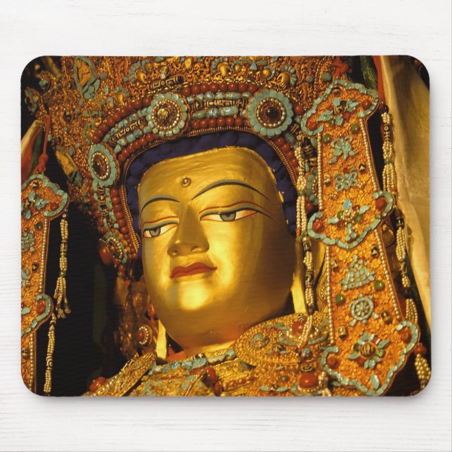 The gilded Jowo Buddha Statue, Jokhang Temple, Mouse Mat (Front)