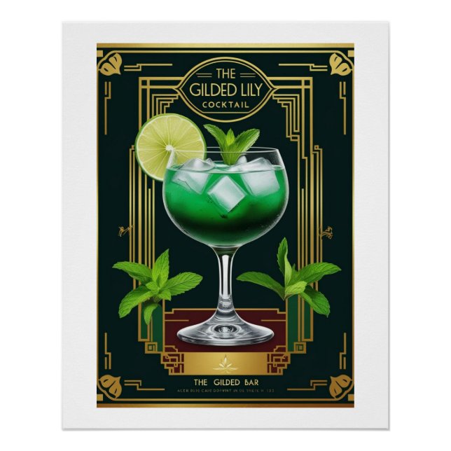 The Gilded Lily - elegance in the glass Poster (Front)