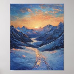 The Gilded Path: A Glacial Awakening Amidst Poster