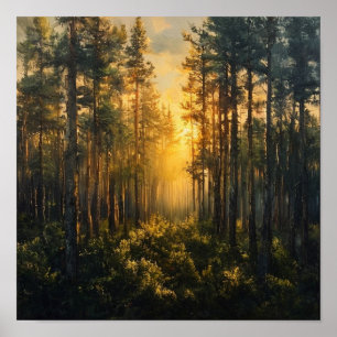 The Gilded Sanctuary: Golden Solar Radiance Filter Poster