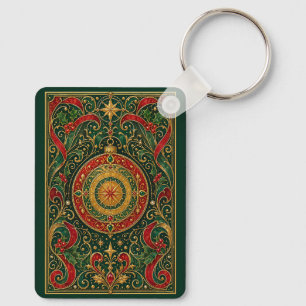 The Gilded Yuletide Compass Key Ring
