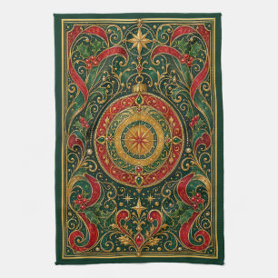 The Gilded Yuletide Compass Tea Towel
