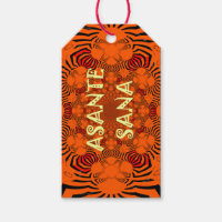 The Gilded Zenith Gift Tags: African Geometric Opu