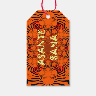 The Gilded Zenith Gift Tags: African Geometric Opu Tags
