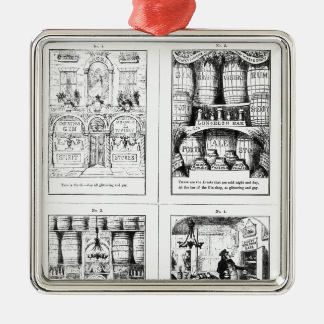 The Gin Shop Metal Tree Decoration (Front)