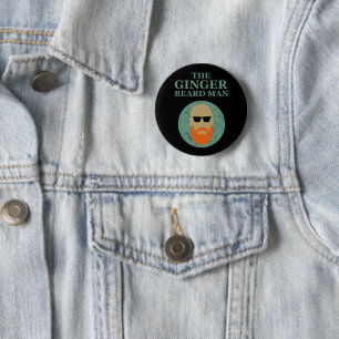 The ginger beard man 6 cm round badge