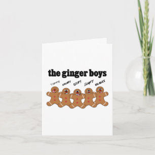 "The Ginger Boys" Gingerbread Man Boy Band Holiday Card