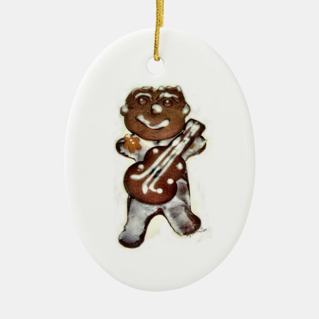 The Gingerbread Man Ceramic Tree Decoration (Front)