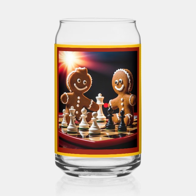 The Gingerbread Man Plays Chess With His Sister Can Glass (Back)
