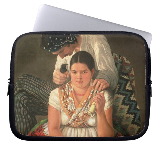 The Gipsy Boy and Girl, (oil on canvas) Laptop Sleeve (Front)