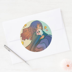 The Girl and her Ghost Classic Round Sticker