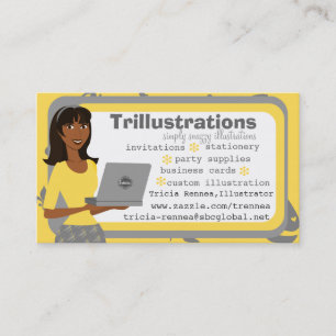 The Girl and her Laptop Business Card