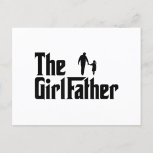 The Girl Father Funny Dad of Girls Daddy Daughter Holiday Postcard