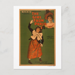 "The Girl from Paris" Theatre Musical Poster Postcard
