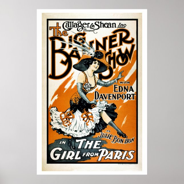 The Girl from Paris, vintage musical poster (Front)
