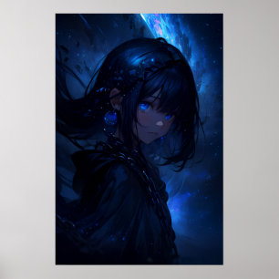 The girl in the cosmic mystery poster