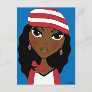 The Girl In The Hat Postcard