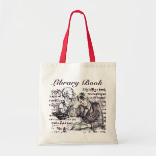 The girl reading a book tote bag
