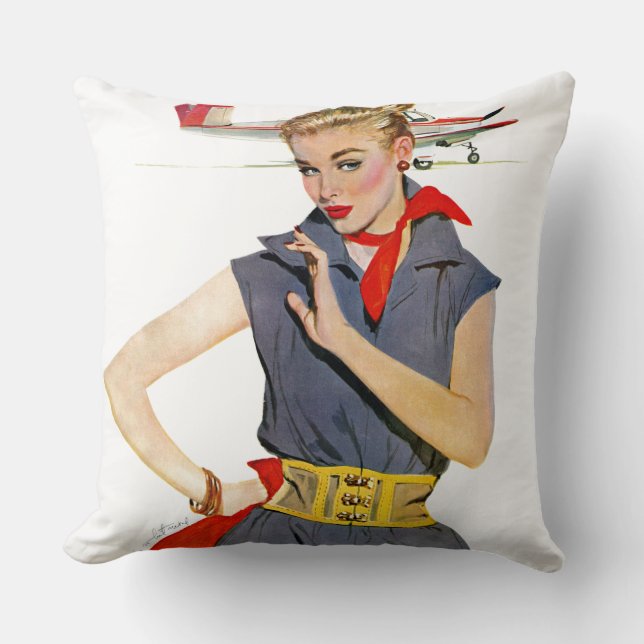 The Girl Who Stole Aeroplanes Cushion (Front)