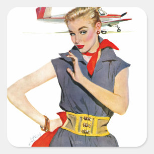 The Girl Who Stole Aeroplanes Square Sticker