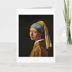 The Girl With A Pearl Earring By Johannes Vermeer Card
