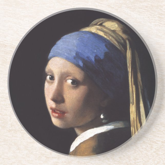The Girl With A Pearl Earring by Johannes Vermeer Coaster (Front)